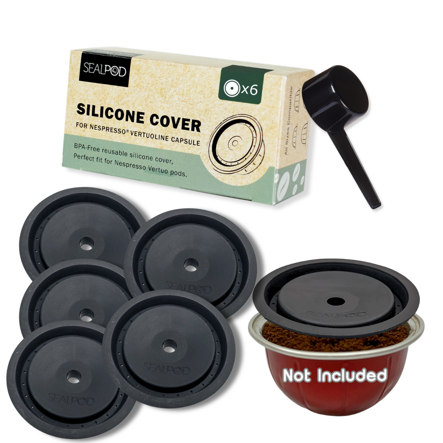 Vertuoline Silicone covers to reuse your Vertuo coffee and fill your favorite coffee 6 coverspack