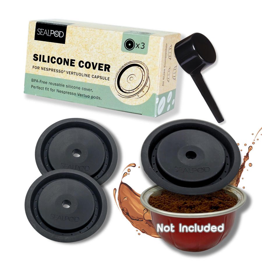 Vertuoline Silicone covers to reuse your Vertuo coffee and fill your favorite coffee 3 Covers