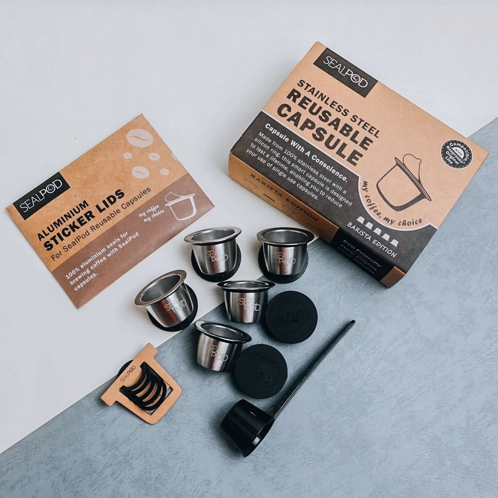 Sealpod Nespresso Refillable pods 5 pods pack